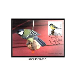 Stamps from ESTONIA - 2016 BIRD OF THE YEAR / GREAT TIT - MAXI CARD - FDI