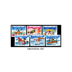 Stamps from TURKS & CAICOS ISLANDS - 1984 SUMMER OLYMPIC GAMES LOS ANGELES / DISNEY ANIMATION 6V MINT NH