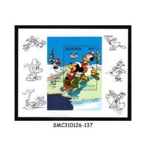 Stamps from REDONDA - 1984 CHRISTMAS / DISNEY ANIMATION DONALD DUCK & MICKEY MOUSE MIN. SHEET MINT NH