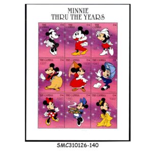 Stamps from GAMBIA - 1997 MINNIE MOUSE / DISNEY ANIMATION - MIN. SHEET MINT NH