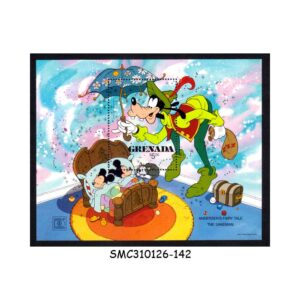 Stamps from GRENADA - 1987 DISNEY - FAIRY TALES BY HANS CHRISTAN ANDERSEN / ANIMATION GOOFY MIN. SHEET MNH