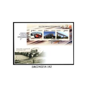 Stamps from ESTONIA - 2012 RAILWAY BRIDGE - MS - FDC