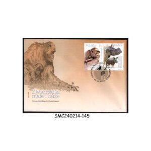 Stamps from POLAND - 2018 SMALL & LARGE ANIMALS / RHINOCEROS - FDC