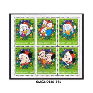 Stamps from SIERRA LEONE - 1997 CHRISTMAS MICKEY MOUSE & DONALD DUCK / DISNEY ANIMATION - MIN. SHEET MINT NH