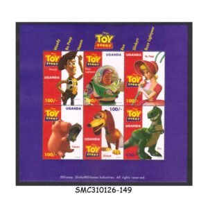 Stamps from UGANDA - 1997 DISNEY'S  TOY STORY / DISNEY MOVIE ANIMATION - MIN. SHEET MINT NH