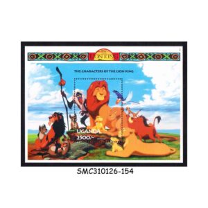Stamps from UGANDA - 1998 DISNEY'S THE LION KING / DISNEY MOVIE ANIMATION - MIN. SHEET MINT NH