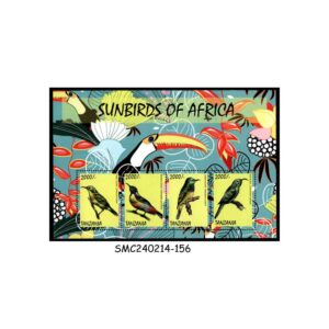 Stamps from TANZANIA - 2013 SUNBIRDS OF AFRICA / BIRDS - MIN. SHEET MINT NH
