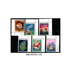 Stamps from SIERRA LEONE - 1997 CHRISTMAS / ALADDIN DISNEY MOVIE ANIMATION - 6V MINT NH