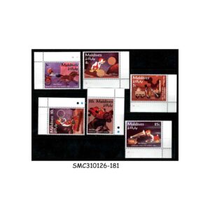Stamps from MALDIVES - 1995 DONALD AND THE WHEEL / DISNEY ANIMATION - 6V MINT NH