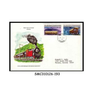Stamps from GHANA - 1978 75th ANNIVERSARY OF GHANA RAILWAY - FDC