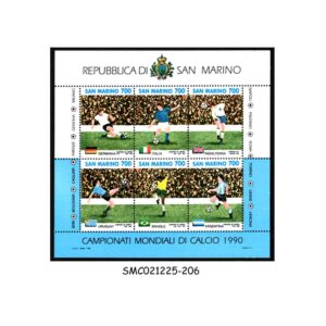 Stamps from SAN MARINO - 1990 FOOTBALL CHAMPIONSHIP / SOCCER - MIN. SHEET MINT NH