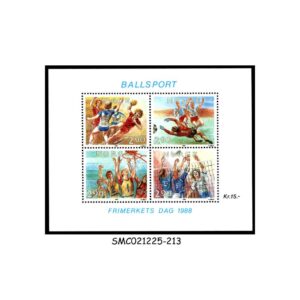 Stamps from NORWAY - 1988 BALL SPORTS - MIN. SHEET MINT NH