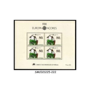 Stamps from PORTUGAL AZORES - 1988 EUROPA / TRANSPORTATION - MIN. SHEET MINT NH