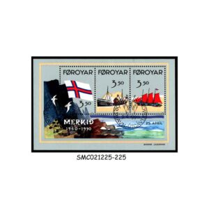 Stamps from FAROE ISLANDS - 1990 NATIONAL FLAG - MIN. SHEET - FDI