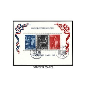 Stamps from MONACO - 1989 PHILEXFRANCE PARIS - MIN. SHEET - FDI