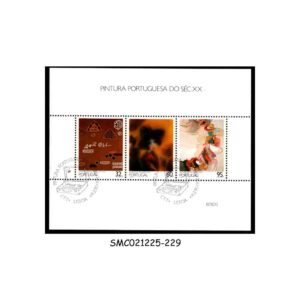 Stamps from PORTUGAL - 1990 20th CENTURY PORTUGUESE PAINTING  - MIN. SHEET - FDI