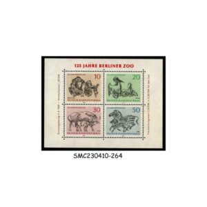 Stamps from GERMANY BERLIN - 1969 125th ANNIVERSARY OF BERLIN ZOO / ANIMALS - MIN. SHEET MINT NH