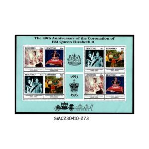 Stamps from LESOTHO - 1993  40th ANNIVERSARY OF QEII CORONATION  - MIN. SHEET MINT NH