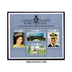 Stamps from CAYMAN ISLANDS - 1983 QUEEN ELIZABETH II ROYAL VISIT - MIN. SHEET MINT NH