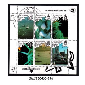 Stamps from ASCENSION - 1989 PHILEXFRANCE '89 WORLD STAMP EXPO - MIN. SHEET MINT NH