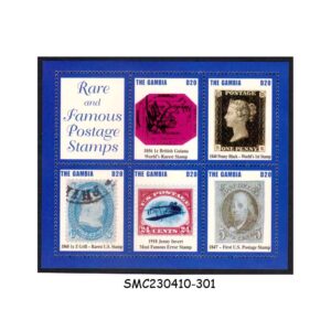 Stamps from GAMBIA - 2004 RARE & FAMOUS POSTAGE STAMPS - MIN. SHEET MINT NH