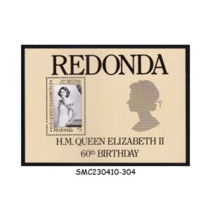Stamps from REDONDA - 1986 60th BIRTHDAY OF QUEEN ELIZABETH II - MIN. SHEET MINT NH