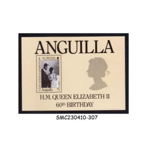 Stamps from ANGUILLA - 1986 60th BIRTHDAY OF QUEEN ELIZABETH II - MIN. SHEET MINT NH