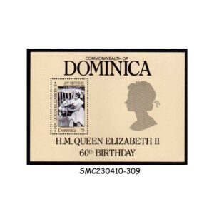 Stamps from DOMINICA - 1986 60th BIRTHDAY OF QUEEN ELIZABETH II - MIN. SHEET MINT NH