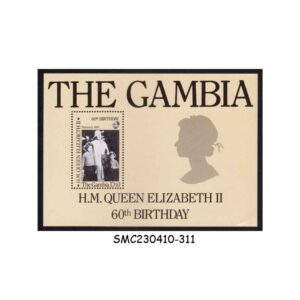 Stamps from GAMBIA - 1986 60th BIRTHDAY OF QUEEN ELIZABETH II - MIN. SHEET MINT NH