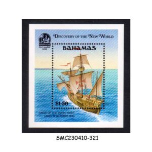 Stamps from BAHAMAS - 1991 500th ANNIV. OF DISCOVERY OF AMERICA BY COLUMBUS / SHIP MIN. SHEET MNH