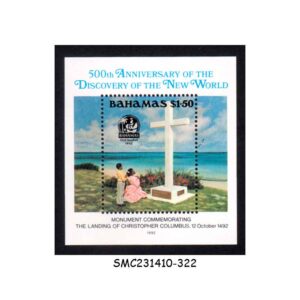 Stamps from BAHAMAS - 1992 500th ANNIV. OF DISCOVERY OF AMERICA BY COLUMBUS / SHIP MIN. SHEET MNH