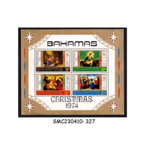 Stamps from BAHAMAS - 1974 CHRISTMAS - MIN. SHEET MINT NH