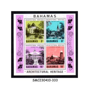 Stamps from BAHAMAS - 1978 ARCHITECTURE HERITAGE - MIN. SHEET - MINT NH
