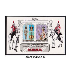 Stamps from BAHAMAS - 1978 25th ANNIVERSARY OF QEII CORONATION - MIN. SHEET - MINT NH