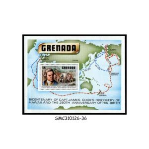 Stamps from GRENADA - 1978 BICENTENARY OF CAPTAIN COOK'S ARRIVAL IN HAWAII - MIN. SHEET MINT NH