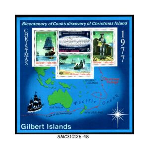 Stamps from GILBERT ISLANDS - 1978 BICENTENARY OF COOK'S DISCOVERY OF CHRISTMAS ISLAND MIN. SHEET MINT NH