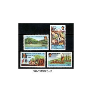 Stamps from CENTRAL AFRICAN REPUBLIC - 1979 250th BIRTH ANNIVERSARY OF CAPTAIN JAMES COOK - 4V MINT NH