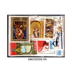 COLLECTION OF RELIGIOUS PAINTINGS STAMPS FROM DIFFERENT COUNTRIES - 50V - USED