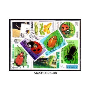 COLLECTION OF INSECTS STAMPS FROM DIFFERENT COUNTRIES - 50V - USED