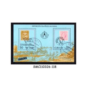 Stamps from CUBA - 1986 STOCKHOLMIA '86 INTERNATIONAL STAMP EXHIBITION - MIN. SHEET CTO