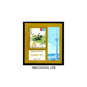 Stamps from CUBA - 1987 CAPEX '87 PHILATELIC EXHIBITION / HORSE - MIN. SHEET CTO