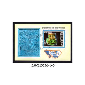 Stamps from NICARAGUA - 1988 PRE-COLOMBIAN ART - MIN. SHEET CTO