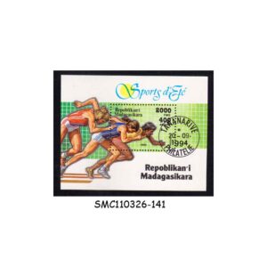 Stamps from MADAGASCAR - 1994 SUMMER SPORTS / SPRINT - MIN. SHEET CTO