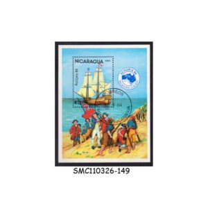 Stamps from NICARAGUA - 1984 INTERNATIONAL STAMP EXHIBITION AUSIPEX '84 / SHIP - MIN. SHEET CTO