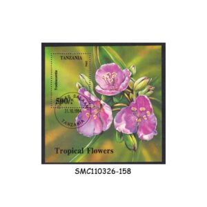 Stamps from TANZANIA - 1994 TROPICAL FLOWERS  - MIN. SHEET CTO