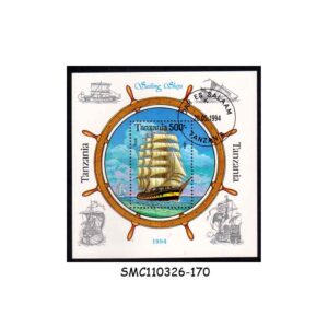 Stamps from TANZANIA - 1994 SAILING SHIPS - MIN. SHEET CTO