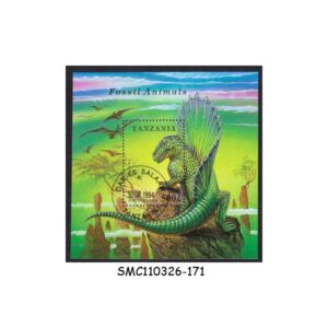 Stamps from TANZANIA - 1994 FOSSIL ANIMALS / PREHISTORIC ANIMALS / DINOSAURS - MIN. SHEET CTO