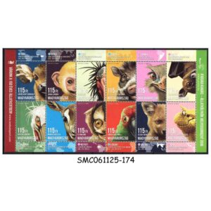 Stamps from HUNGARY - 2016 ANIMAL CUBS / BABY ANIMALS - MIN. SHEET - MINT NH