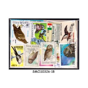 COLLECTION OF BIRDS OF PREY STAMPS FROM DIFFERENT COUNTRIES - 50V - USED