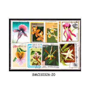 COLLECTION OF FLOWERS / ORCHIDS STAMPS FROM DIFFERENT COUNTRIES - 50V - USED